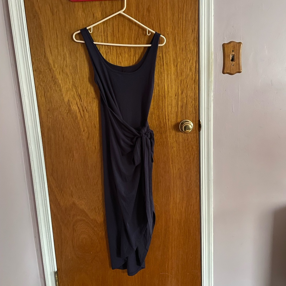 Shein dark blue midi dress